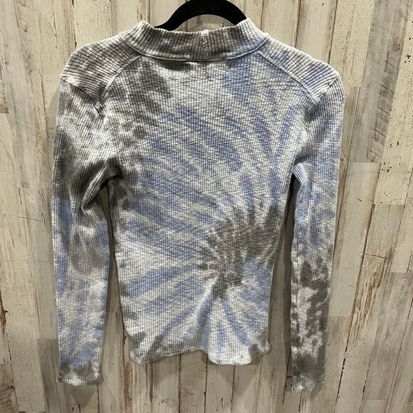 We The Free Swirl Tee Sz Small Light Night Tie Dye Mock Neck Long Sleeve Womens - Picture 4 of 8